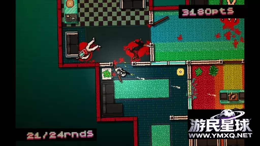 《迈阿密热线》汉化版v1.0.180,steam好评如潮的像素风快节奏暴力美学俯视角动作游戏神作插图5 《迈阿密热线》汉化版v1.0.180,steam好评如潮的像素风快节奏暴力美学俯视角动作游戏神作插图5
