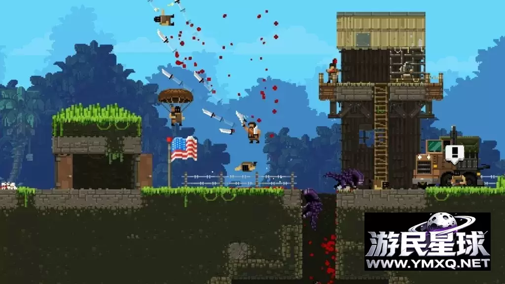 《武装原型》汉化版v2.0,steam好评如潮的超火爆类魂斗罗2D像素风横版动作射击游戏,扮演兰博、终结者等经典硬汉角色插图8 《武装原型》汉化版v2.0,steam好评如潮的超火爆类魂斗罗2D像素风横版动作射击游戏,扮演兰博、终结者等经典硬汉角色插图8