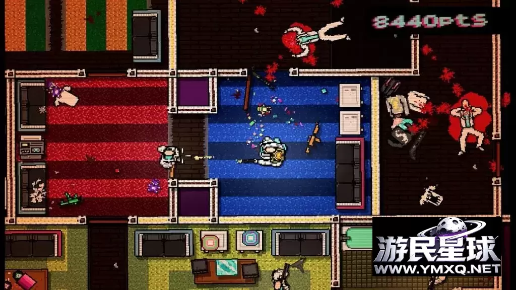 《迈阿密热线》汉化版v1.0.180,steam好评如潮的像素风快节奏暴力美学俯视角动作游戏神作插图3 《迈阿密热线》汉化版v1.0.180,steam好评如潮的像素风快节奏暴力美学俯视角动作游戏神作插图3